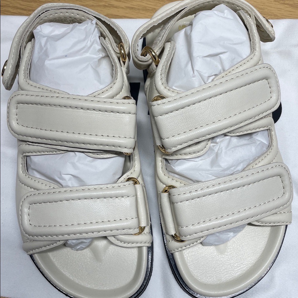 Klea PLAIN LEATHER LAMBSKIN SANDALS - Picture 5 of 7